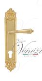 Дверная ручка Venezia на планке PL96 мод. Vignole (полир. латунь) под цилиндр