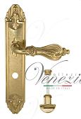 Дверная ручка Venezia на планке PL90 мод. Florence (полир. латунь) сантехническая
