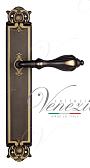 Дверная ручка Venezia на планке PL97 мод. Anafesto (темная бронза) проходная