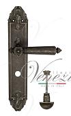 Дверная ручка Venezia на планке PL90 мод. Castello (ант. серебро) сантехническая