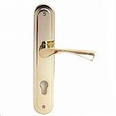 Дверная ручка на планке Apecs HP-85.0423-G (золото) длинная планка