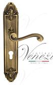 Дверная ручка Venezia на планке PL90 мод. Vivaldi (мат. бронза) под цилиндр