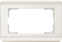 Рамка для двойной розетки (перламутровый) WL12-Frame-01-DBL